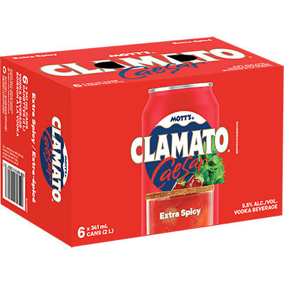 Clamato Caesar Épicé  | Un Feu d'Artifice en Bouche | 6 x 355 ml