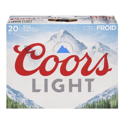 Coors Light | Bière blonde légère rafraîchissante | Format 20 x 355 ml