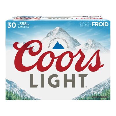 Coors Light | Bière blonde légère rafraîchissante | Format 30 x 355 ml