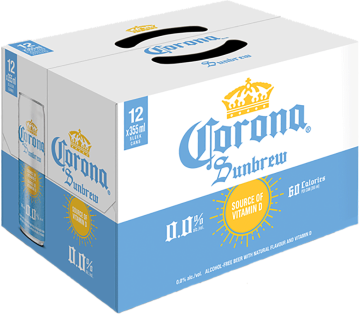 Corona Sunbrew  | La Révélation Sans Alcool | Pack de 12 Canettes 355 ml