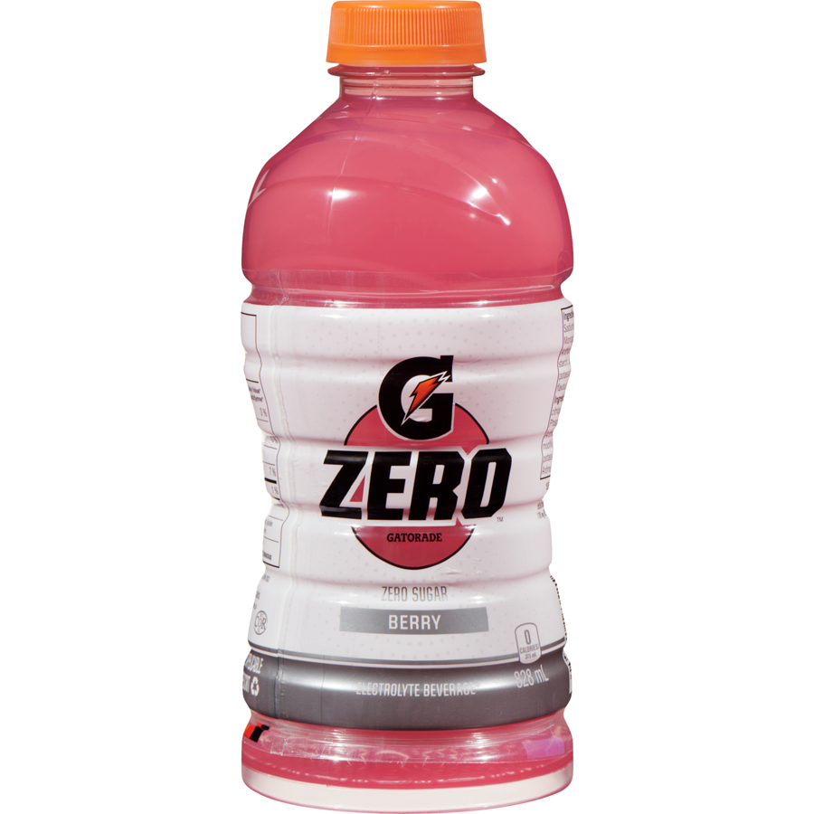 Gatorade Zero Baies - 828 ml : Réhydratation et Électrolytes sans Sucre avec une Saveur de Baies Rafraîchissante