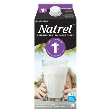 Lait Natrel 1% - 2L : Un choix léger et nutritif pour toute la famille