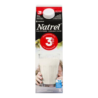 Lait Natrel 3.25% - 1L : Le goût classique et nutritif