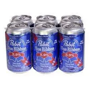 Pabst Blue Ribbon Dry  | La Lager Américaine Légère | Pack de 6 Canettes 355 ml