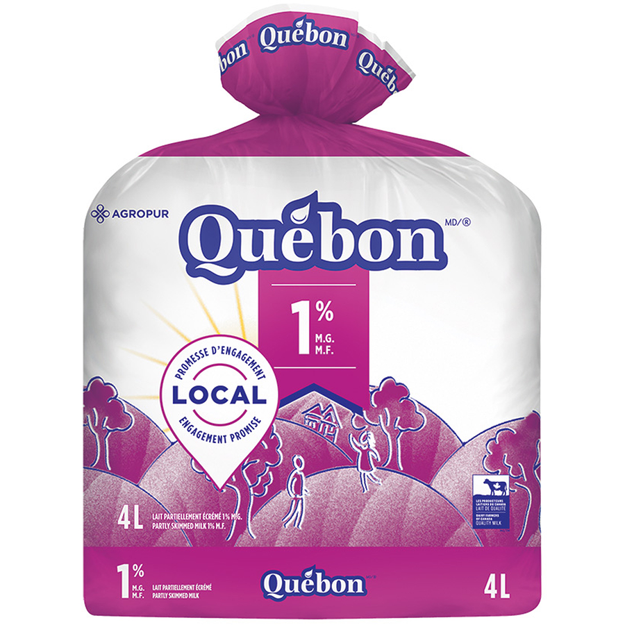 Lait Québon 1% - 4L : Un choix léger et nutritif pour toute la famille