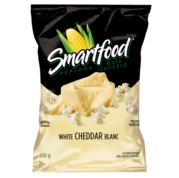 Smartfood Cheddar blanc - 200g : Un popcorn léger et aéré au goût intense de cheddar blanc