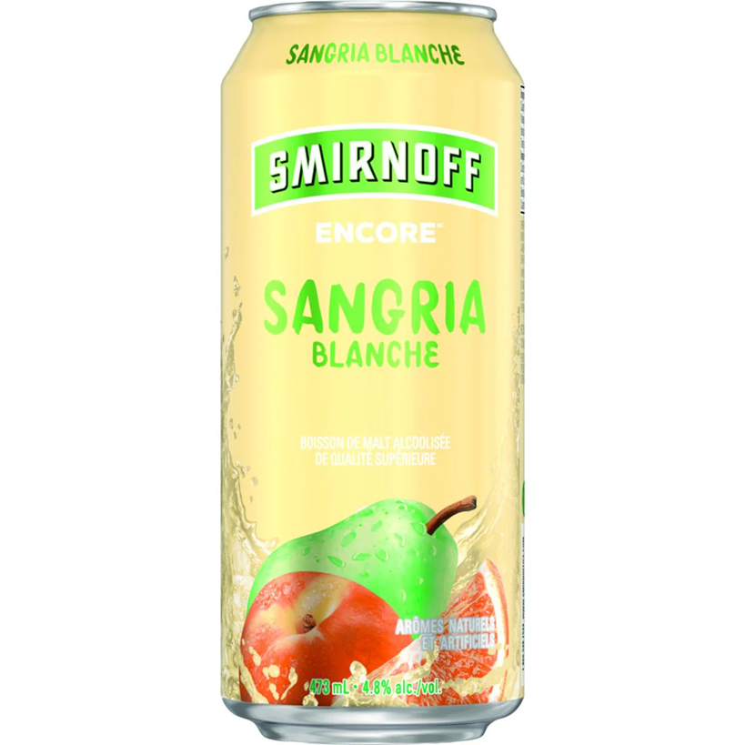 Smirnoff Ice Encore Sangria Blanche | La Fraîcheur Espagnole en Canette | 473 ml