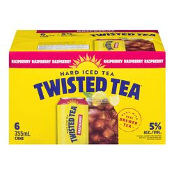 Twisted Tea Raspberry | Le Goût Frais de l'Été | 6 x 355 ml