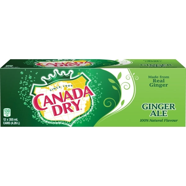 Canada Dry - 12 x 355ml : Rafraîchissement au Gingembre, Léger et Pétillant, Format Pratique