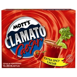 Clamato Caesar Épicé  | Un Feu d'Artifice en Bouche | 12 x 355 ml