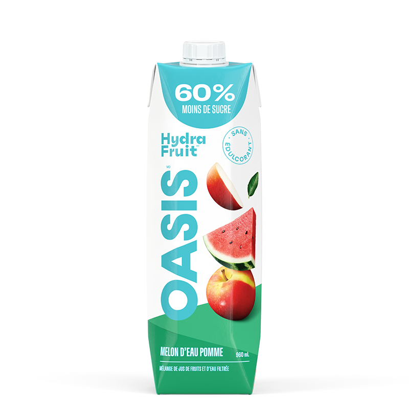 Oasis Hydrafruit Melon d'Eau et Pomme 960 ml : L'hydratation rafraîchissante