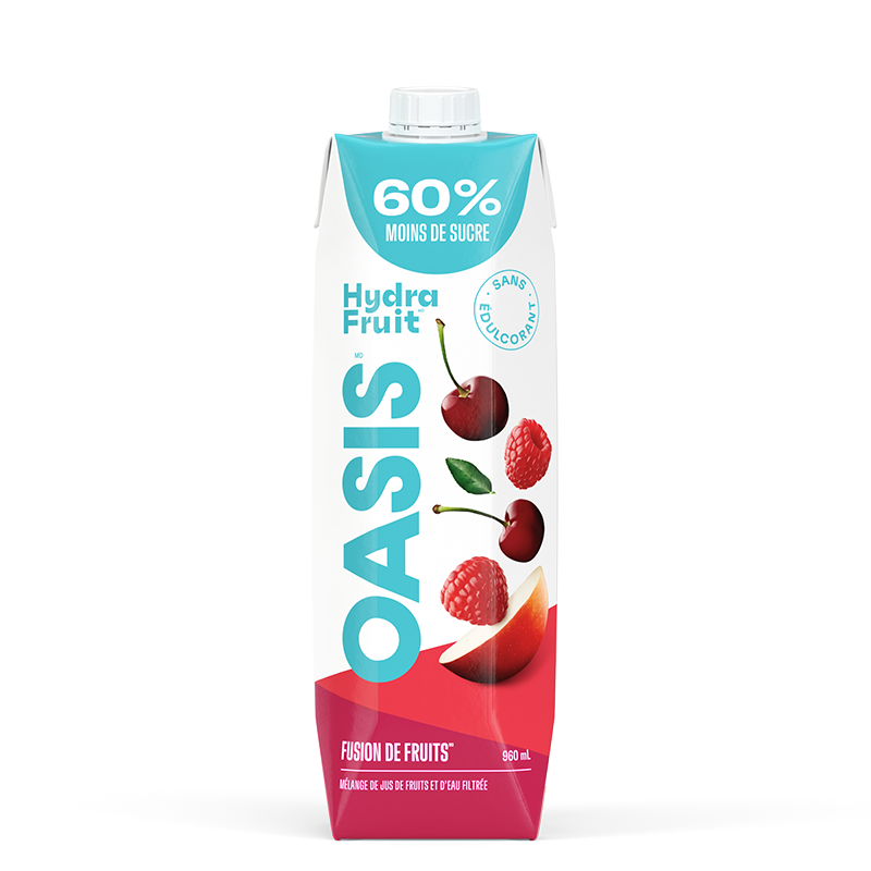 Oasis Hydrafruit Fusion de Fruits 960 ml : Le rafraîchissement léger et fruité