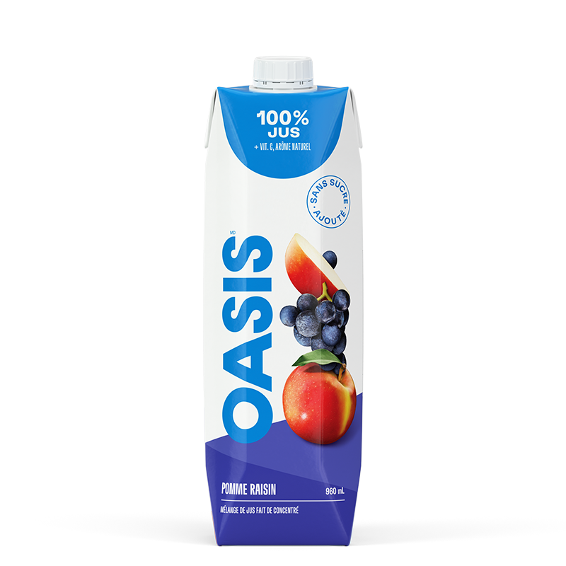 Oasis Jus de Pomme et Raisin 960 ml : Le Duo Parfait