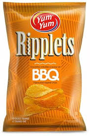 Yum Yum Ripplets BBQ - 200g : Des croustilles ondulées au goût intense de barbecue pour une expérience savoureuse