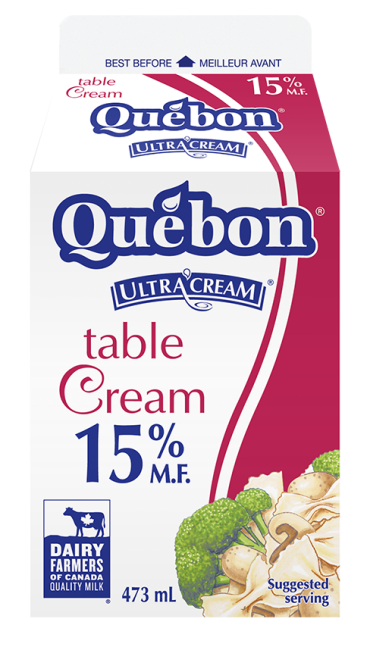 Crème de table 15% Québon - 473 ml : L'alliée gourmande de vos plats