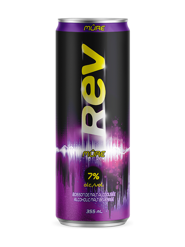 REV Mûre | L'Énergie Fruitée et Rafraîchissante | 355 ml