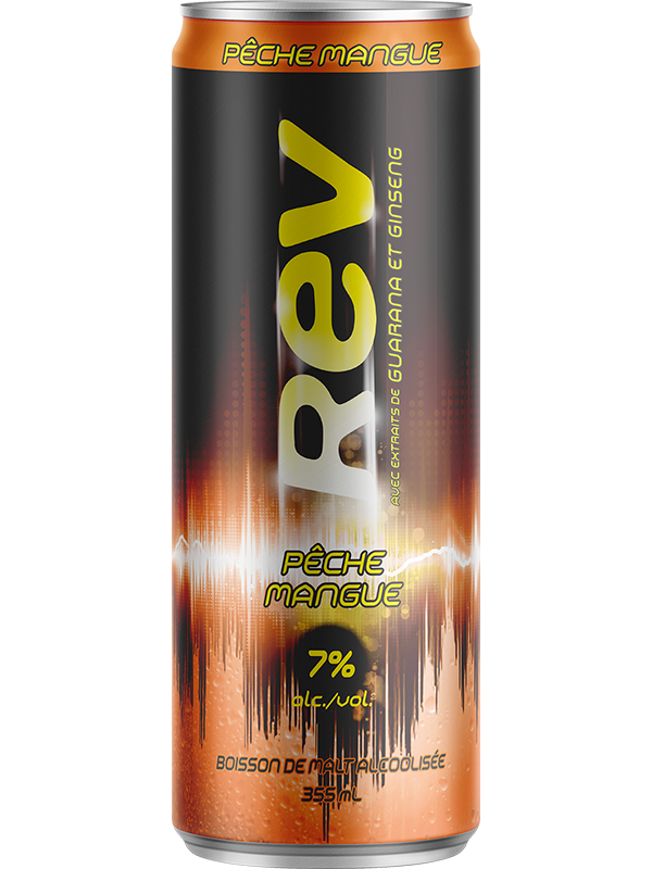REV Pêche Mangue | L'Évasion Tropicale | 355 ml